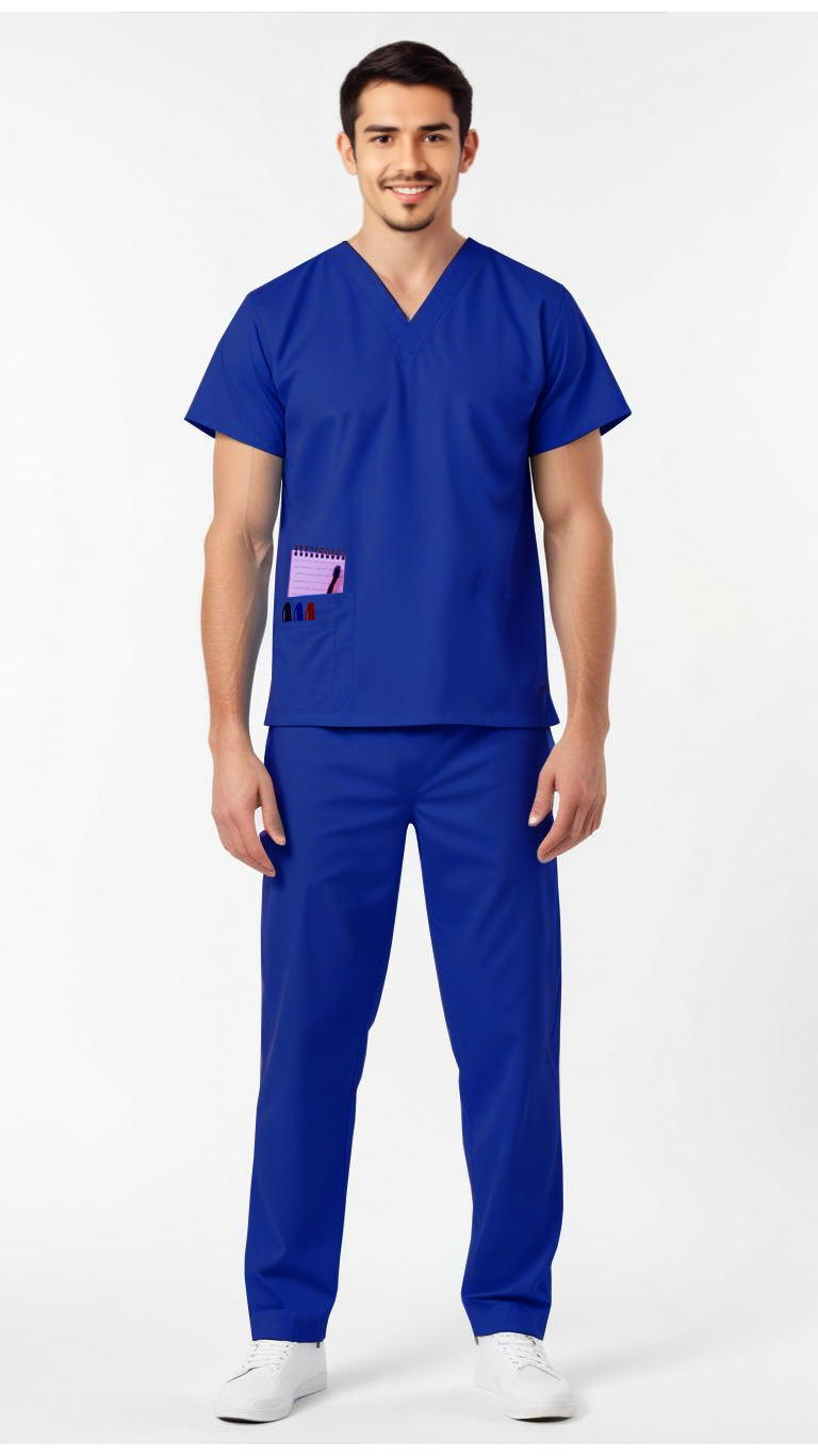 Uniforme Quirúrgico Kit Repelente Polly Caballero Azul Eléctrico Sin ...