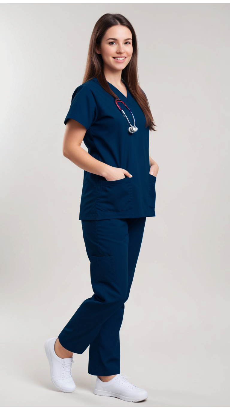 Uniforme Quirúrgico Kit Repelente Polly Dama Azul Marino Sin Resorte en ...