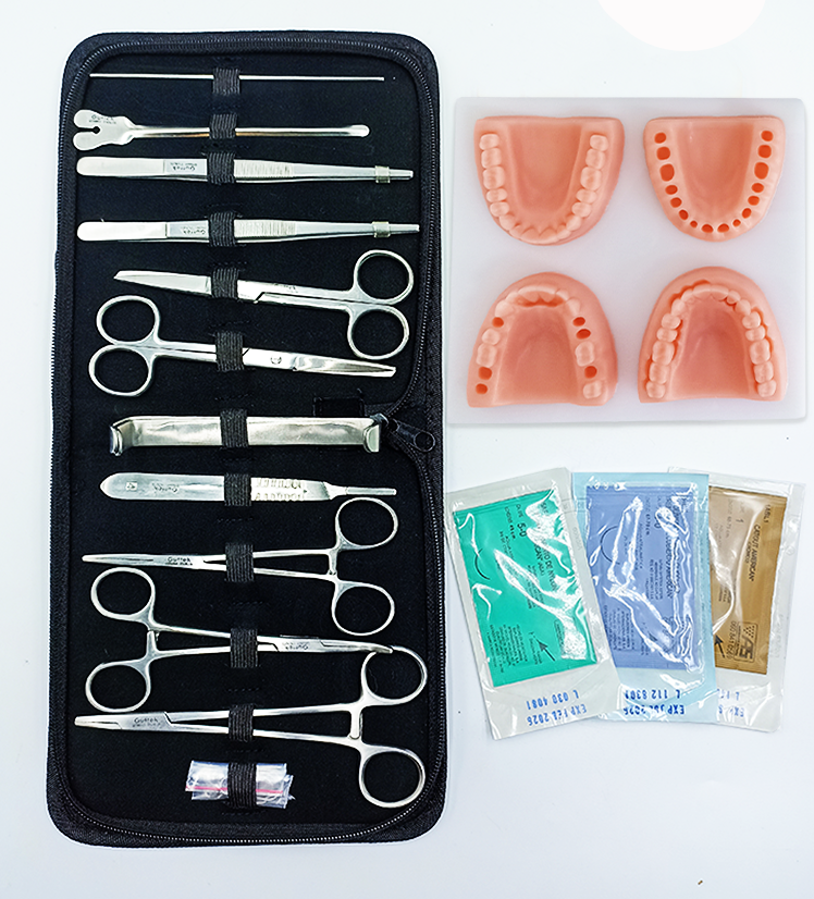 Kit con pad de sutura bucal, estuche de disección y 3 suturas (diferentes  modelos) en LALEO