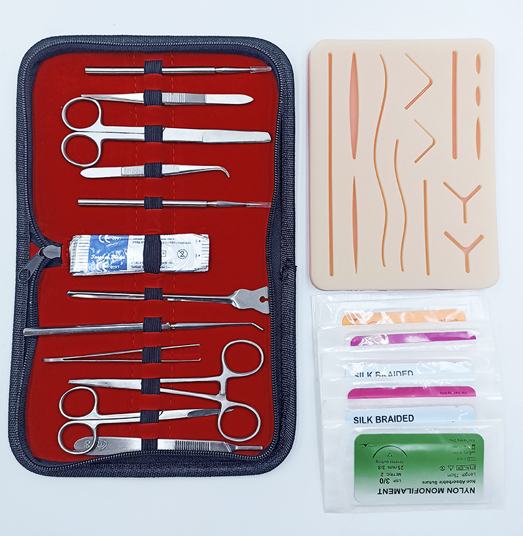 Kit con pad de sutura bucal, estuche de disección y 3 suturas (diferentes  modelos) en LALEO