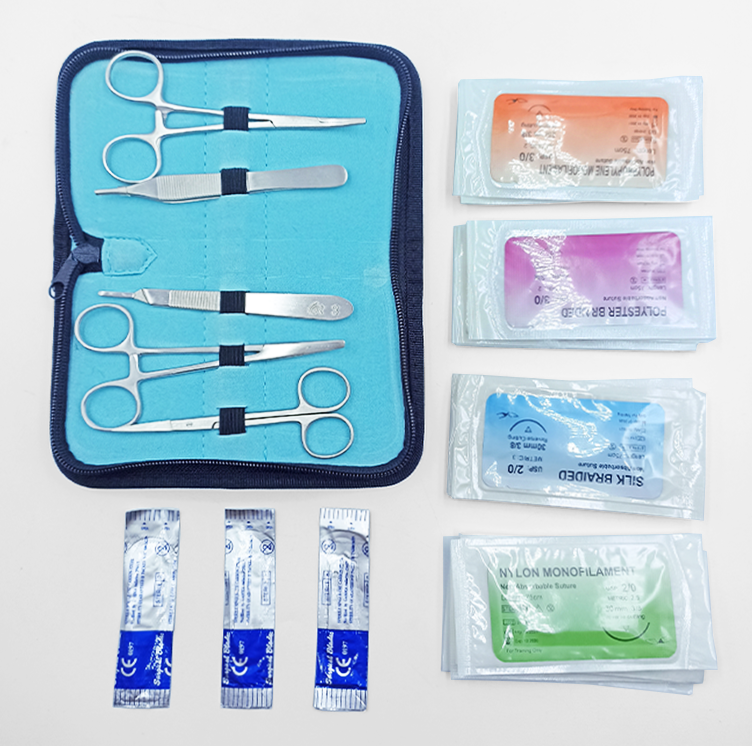 Kit de Sutura Médica para Práctica y Entrenamiento con 16 Suturas en LALEO